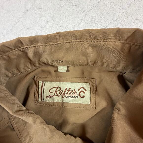 Rafter C Outdoors Western Fishing Vented Pearl Snap Shirt Brown Men’s Sz L - Picture 4 of 7